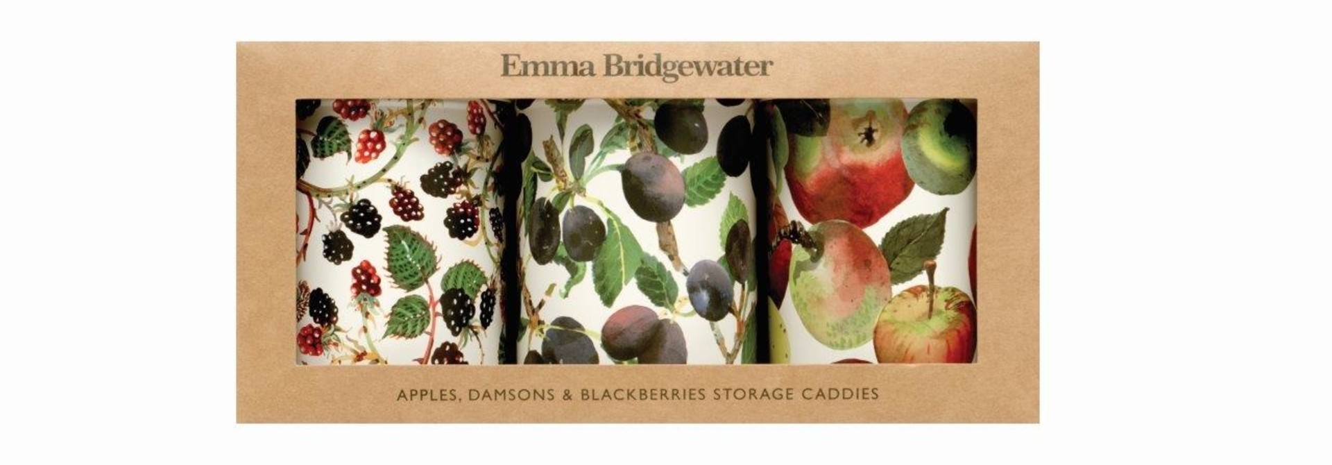 Round Tin Caddies Boxed - Fruit