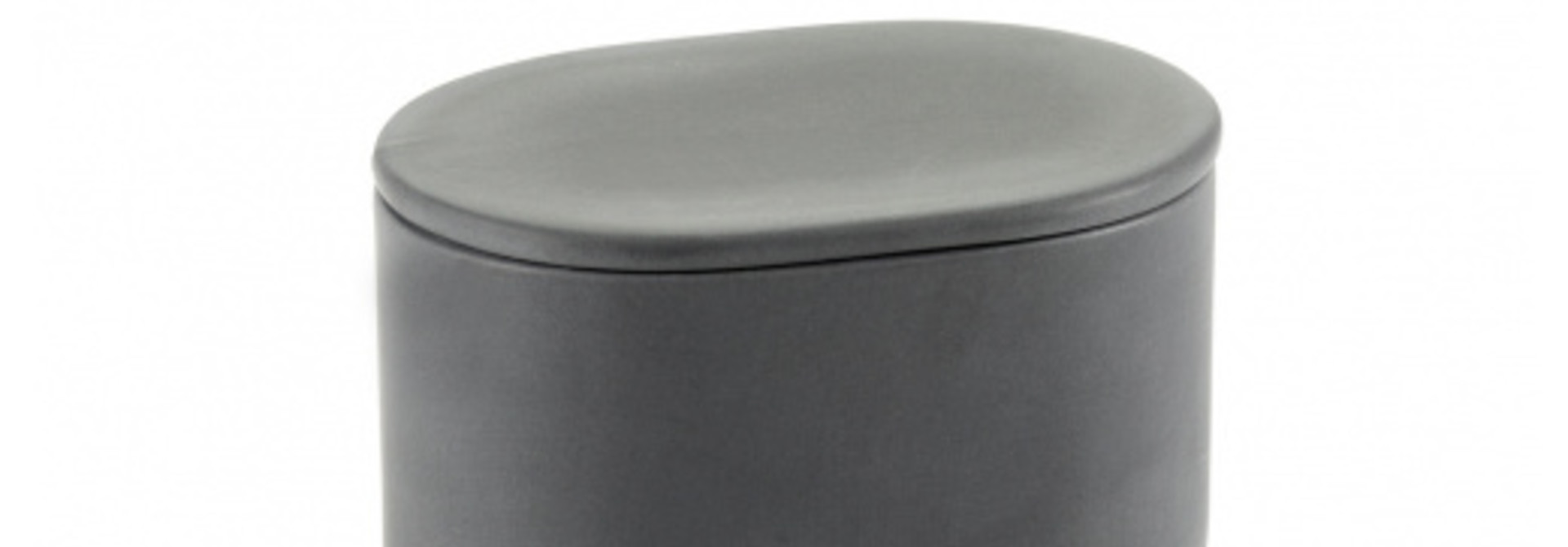 Oval Box w/Lid - Cose - Dk Grey