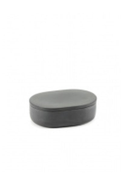 Oval Box w/Lid (Sm) - Cose - Dk Grey