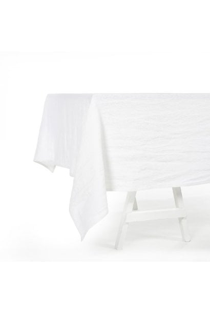 Tablecloth Hudson White - 65" x 108"