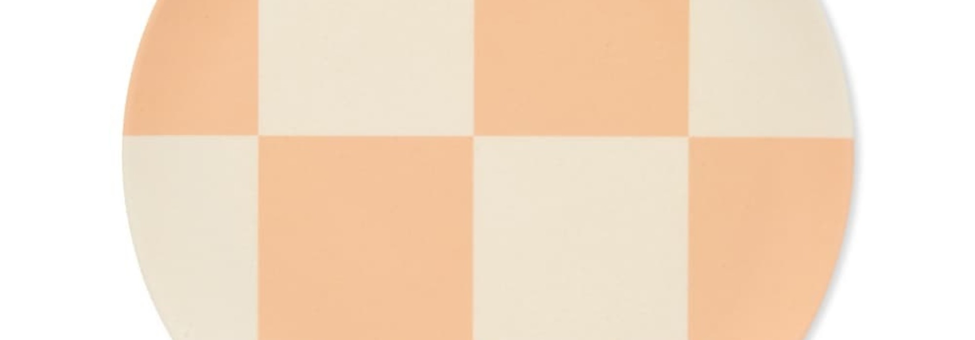Plate - Apricot Check - 8"