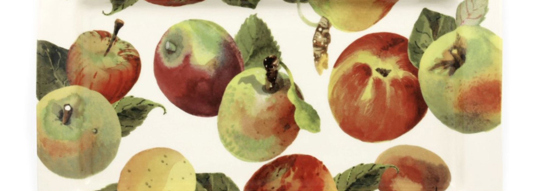 Oblong Plate - Medium - Apples