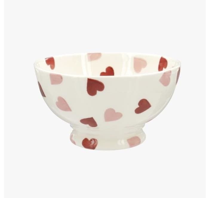 French Bowl - Pink Hearts-2