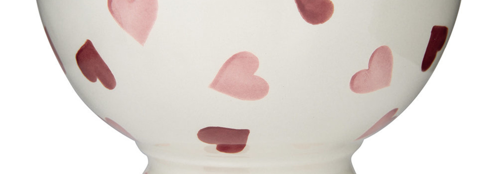 French Bowl - Pink Hearts