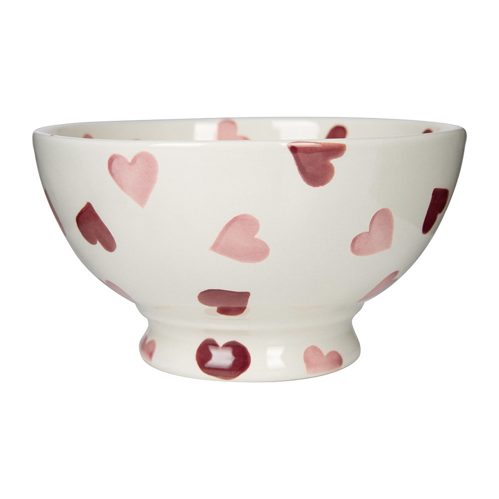 French Bowl - Pink Hearts-1