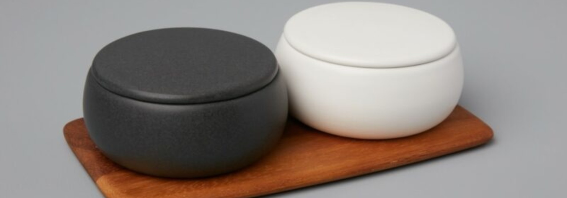 Containers x 2 with Acacia Tray