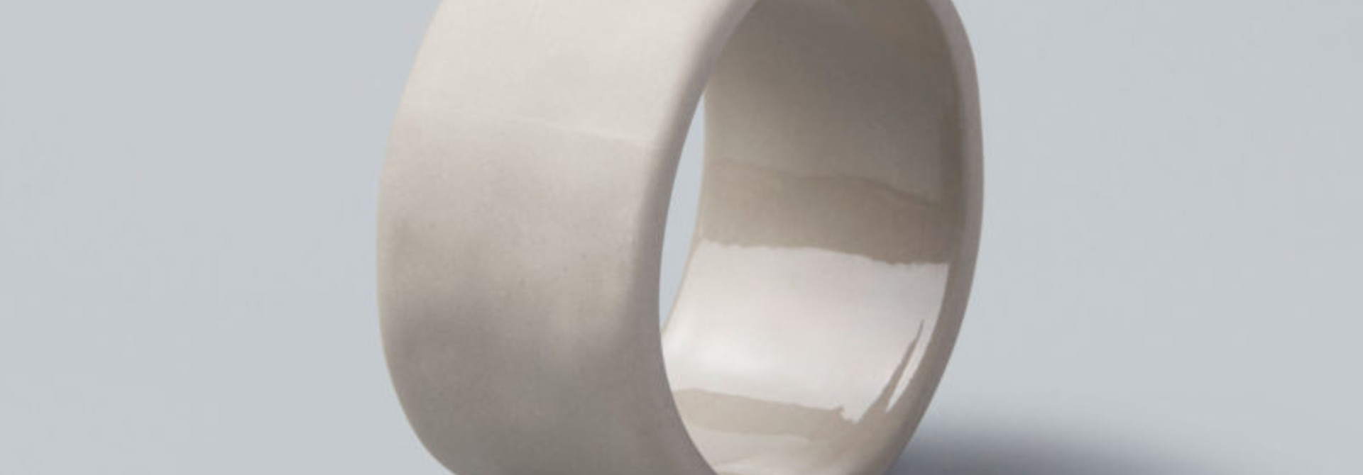 Stoneware Napkin Ring - Sterling
