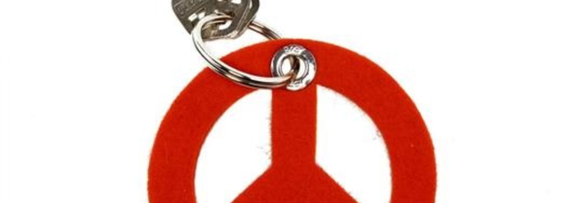 Key Fob - Peace - Orange