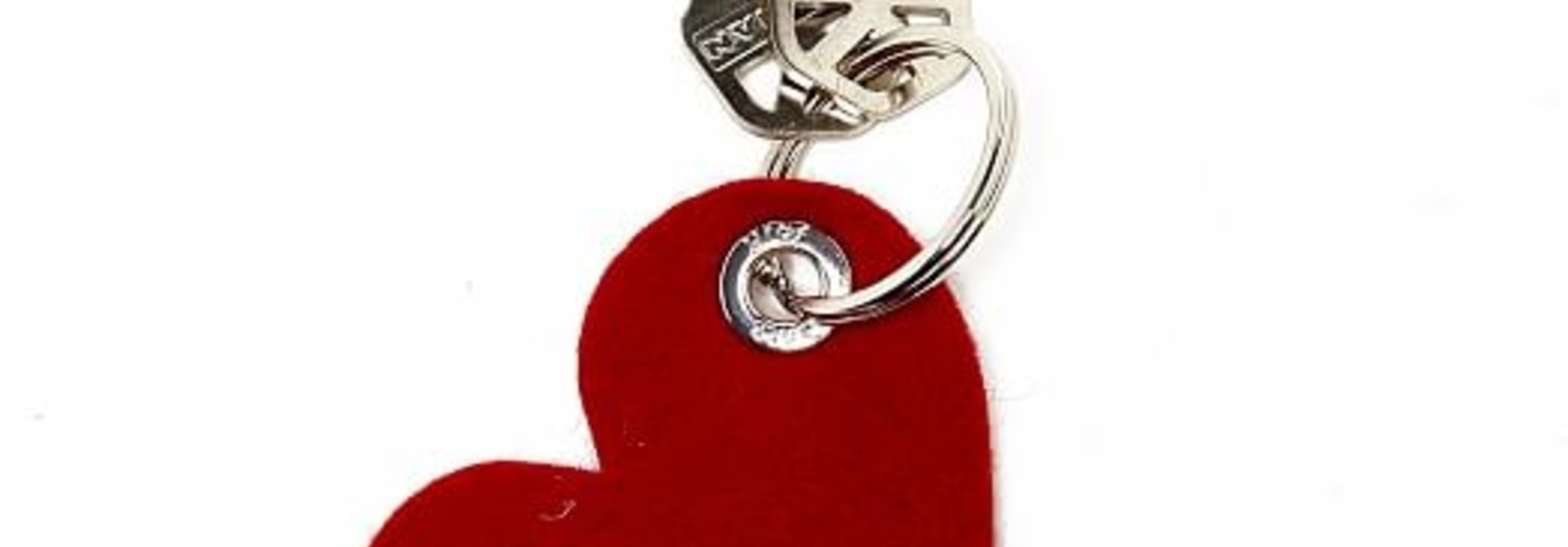 Key Fob - Heart - Red
