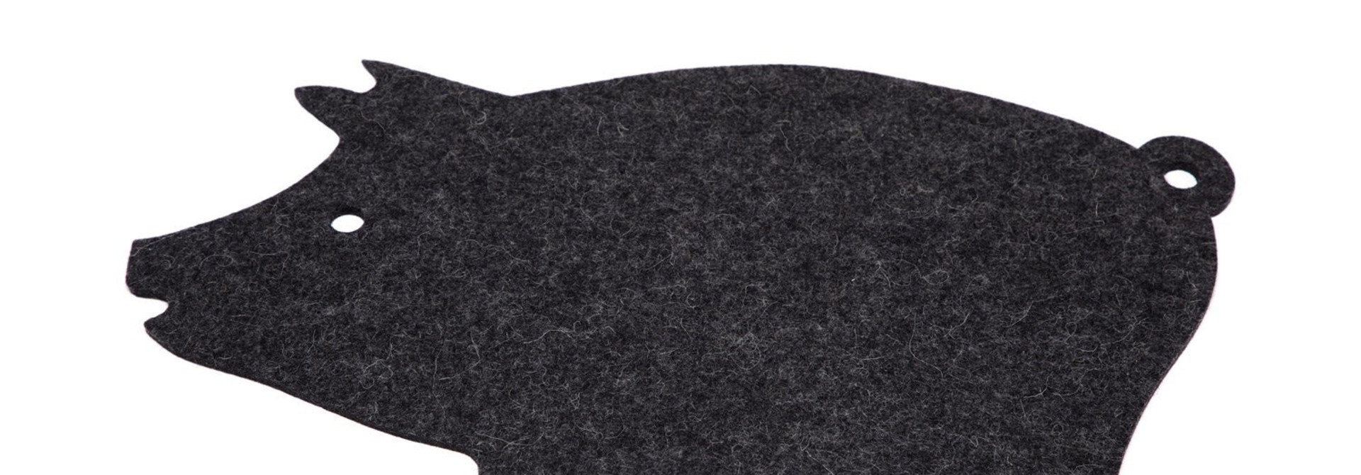 Trivet - Pig - Charcoal