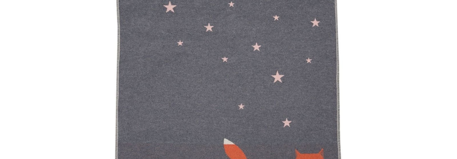 Baby Blanket - Fox/Stars - Grey