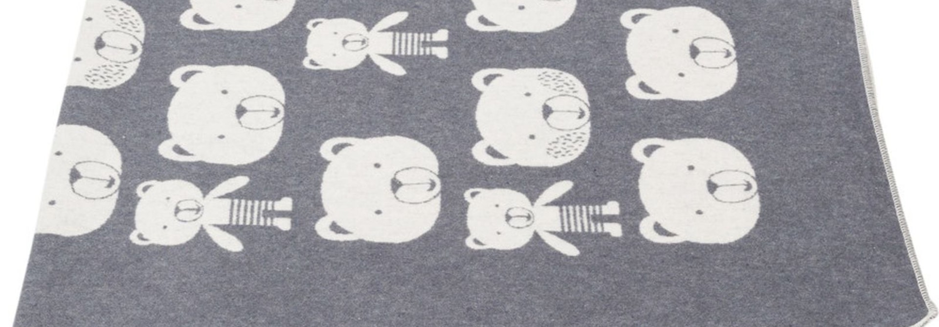 Kid's Blanket - Bears All Over - Grey