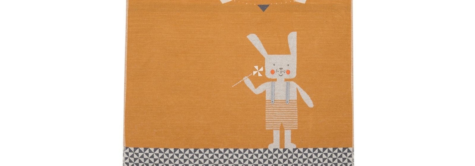 Baby Blanket - Bunny - Gold