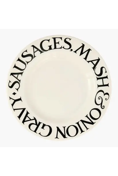 Black Toast 'Sausage & Mash' 10.5" Dinner Plate