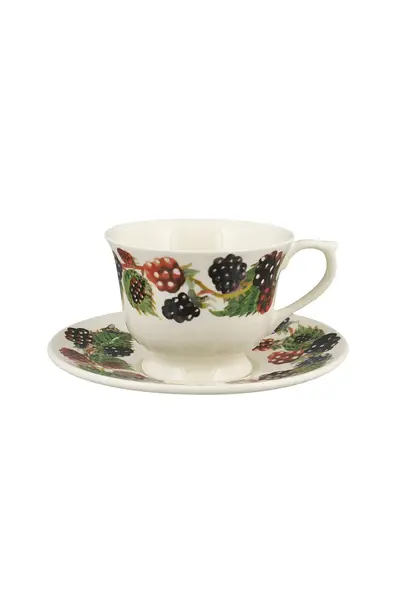 Blackberry Teacup & Saucer