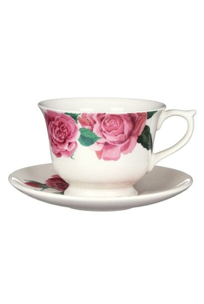 Roses Large Teacup & Saucer
