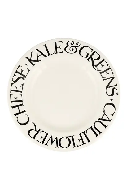 Black Toast Veggies 10.5" Plate
