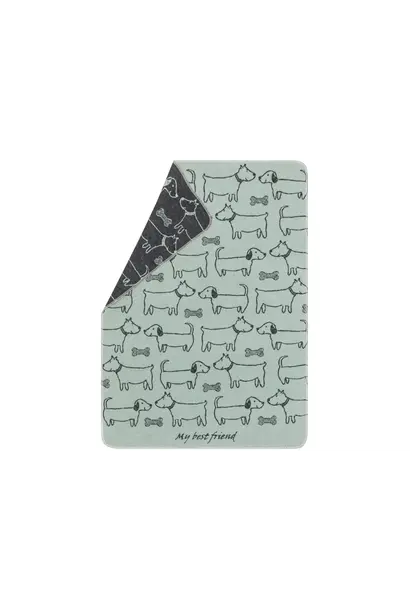 Blanket - Pet Best Friends - Light Grey - 70 x 90 cm (28" x 35")