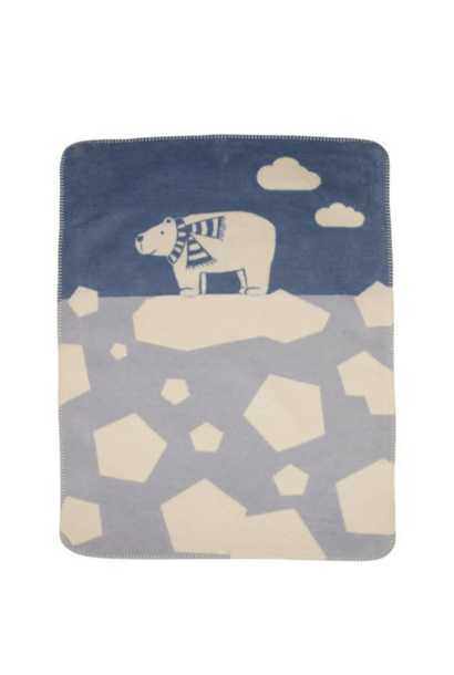 Blanket - Mila Polar Bear - Light Blue - 100 x 150 cm (39" x 59")