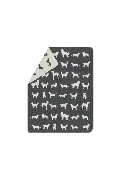 Blanket - Dog Silhouette - Charcoal - 100 x 140 cm (39" x 55")