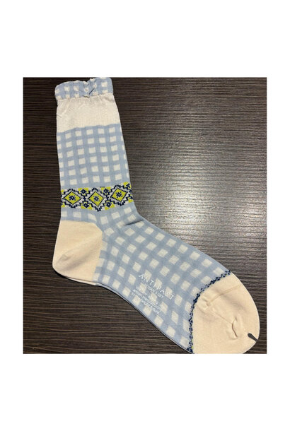 Socks - Checkered - Blue