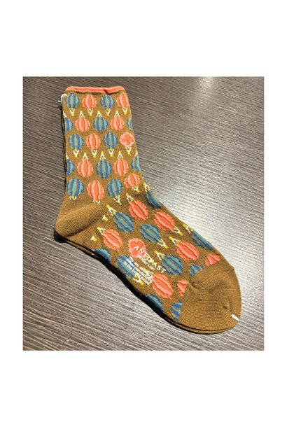 Sock - Floating Drops - Brown