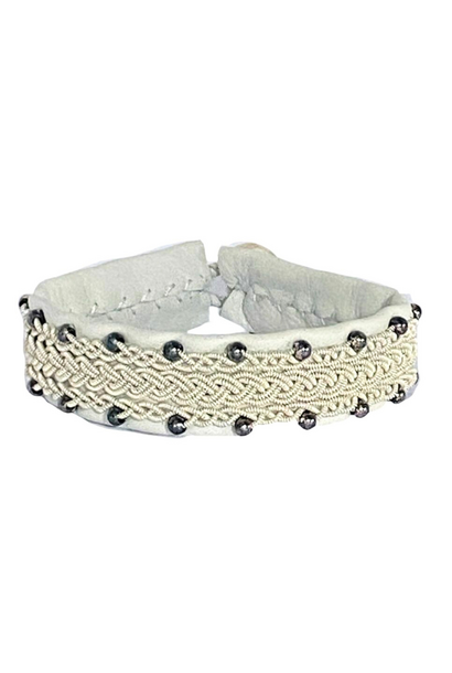Bracelet - Felica - White/Silver Beads