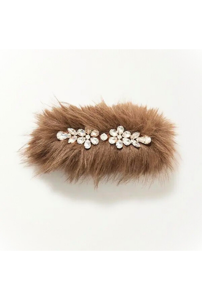 Hair Clip - Brown - Fur - CLP47