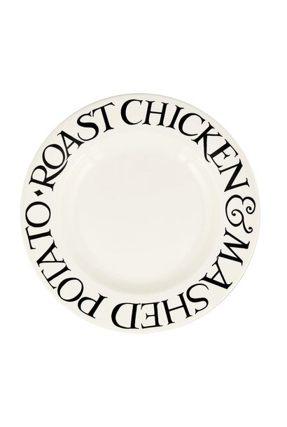 Black Toast Roast Chicken 10.5" Dinner Plate