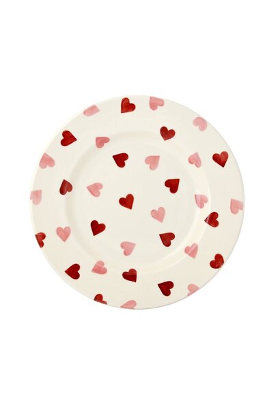 Pink Hearts Dinner Plate 8.5"