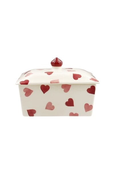 Pink Hearts Small Butter Dish