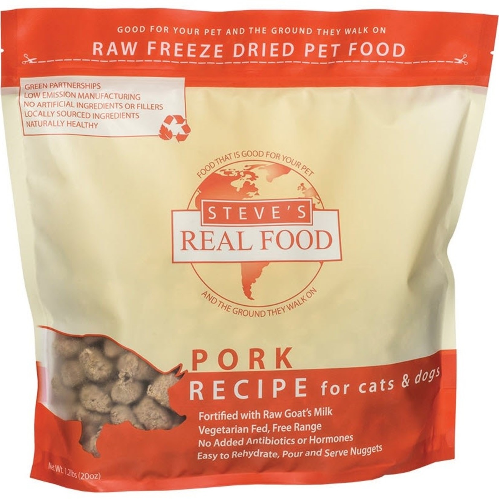 Steve's Real Food Steves Freeze-dried Pork Nuggets 1.25#