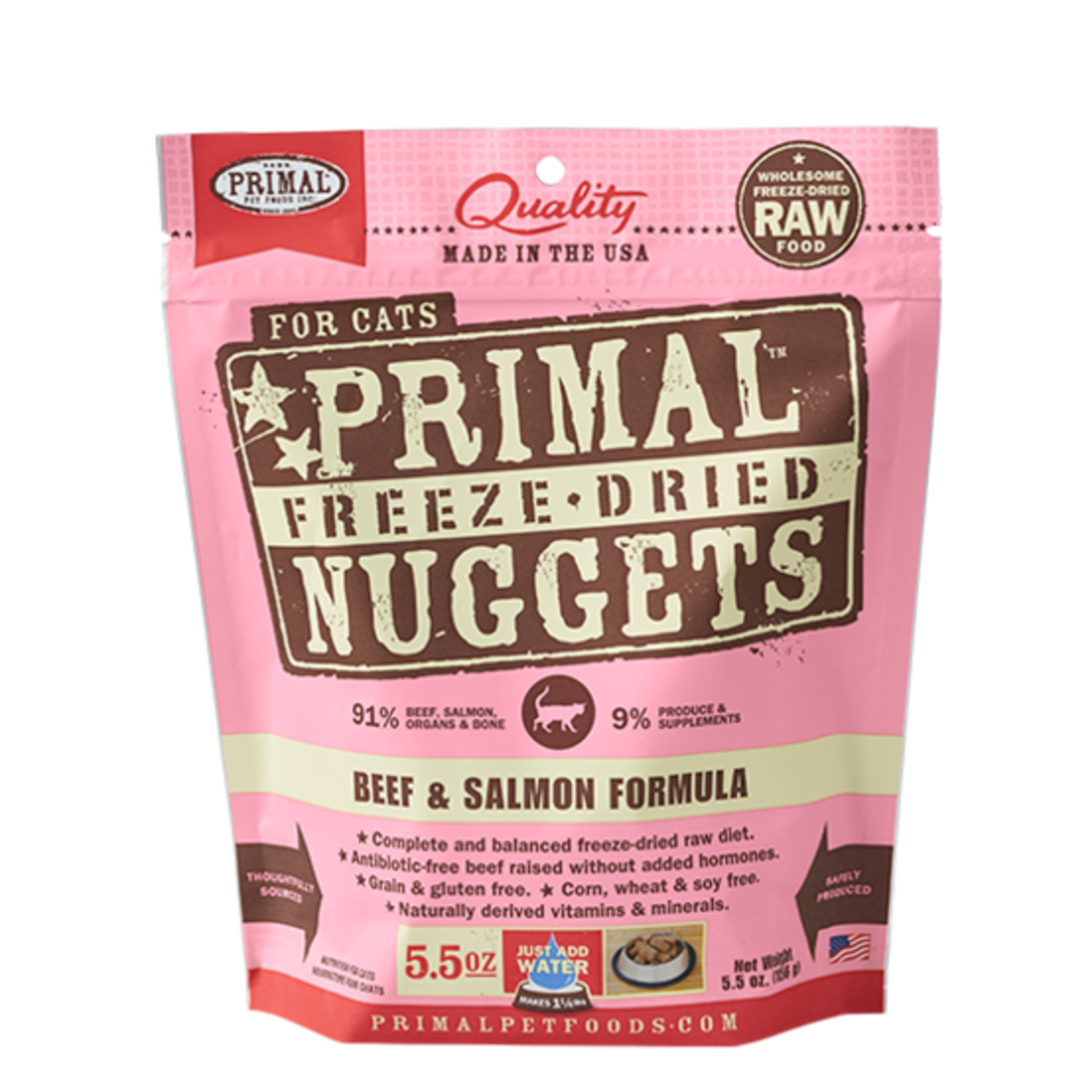 Primal Pet Foods Primal Cat Freeze-dried Beef/Salmon 5.5 OZ