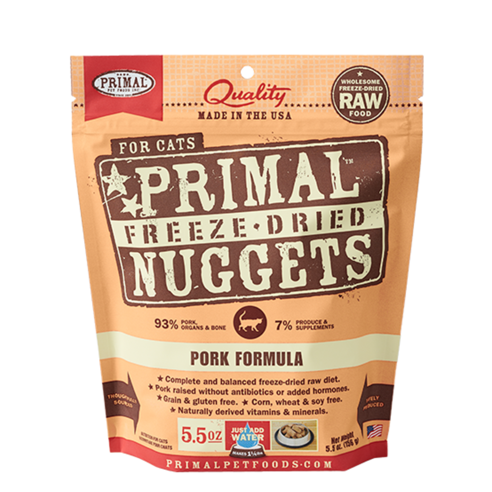 Primal Pet Foods Primal Cat Freeze-dried Pork 5.5 OZ