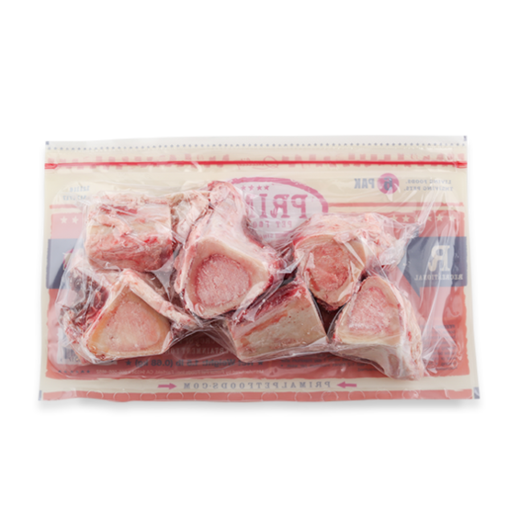 Primal Pet Foods Primal Frozen Raw 2" Beef Bone 6 Pack