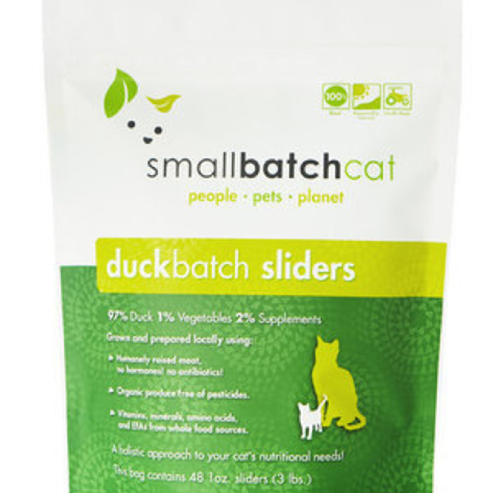 Small Batch Pets Small Batch Cat Frozen Duck Sliders 3#