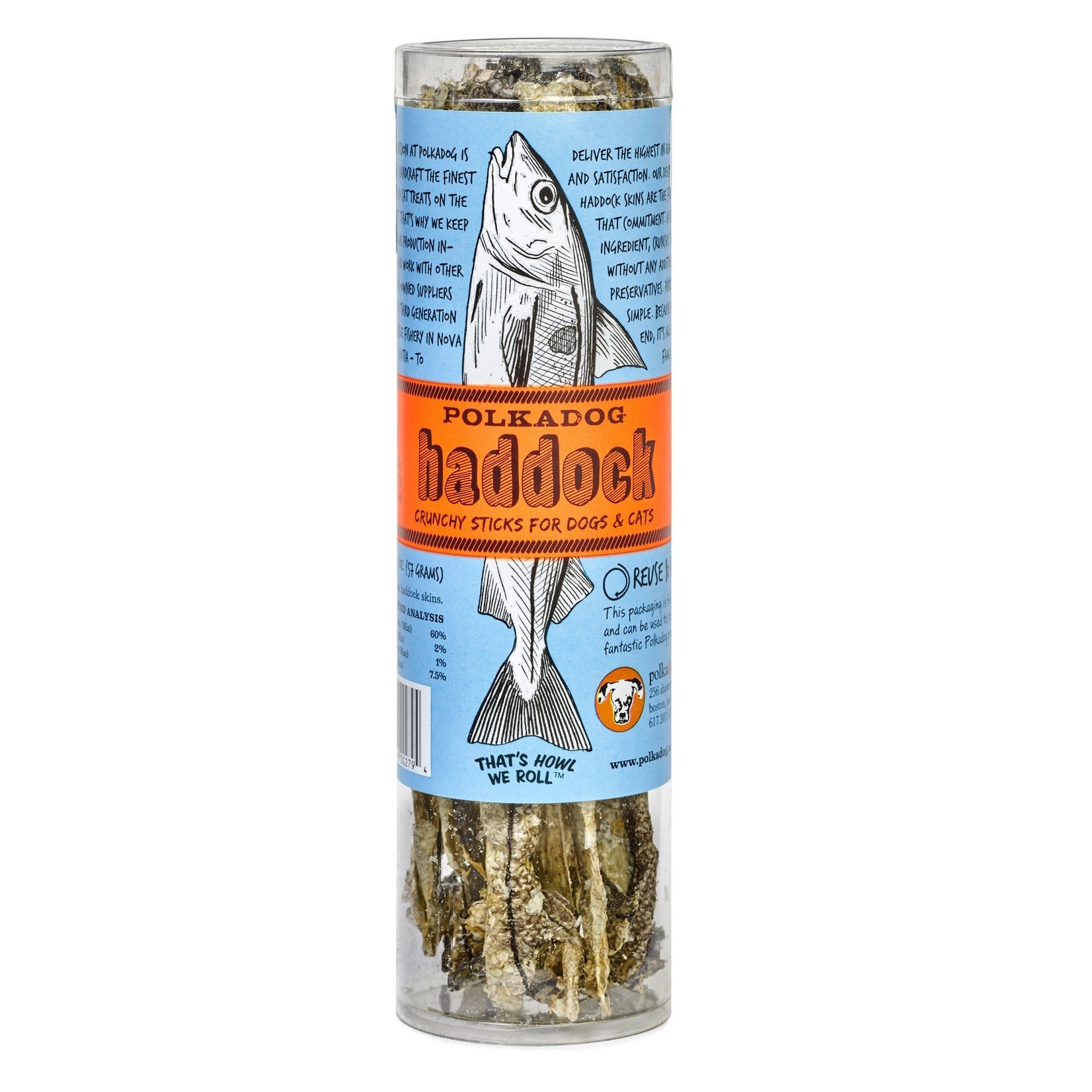 Polka Dog Bakery Polkadog Haddock Skin Tube 2 OZ