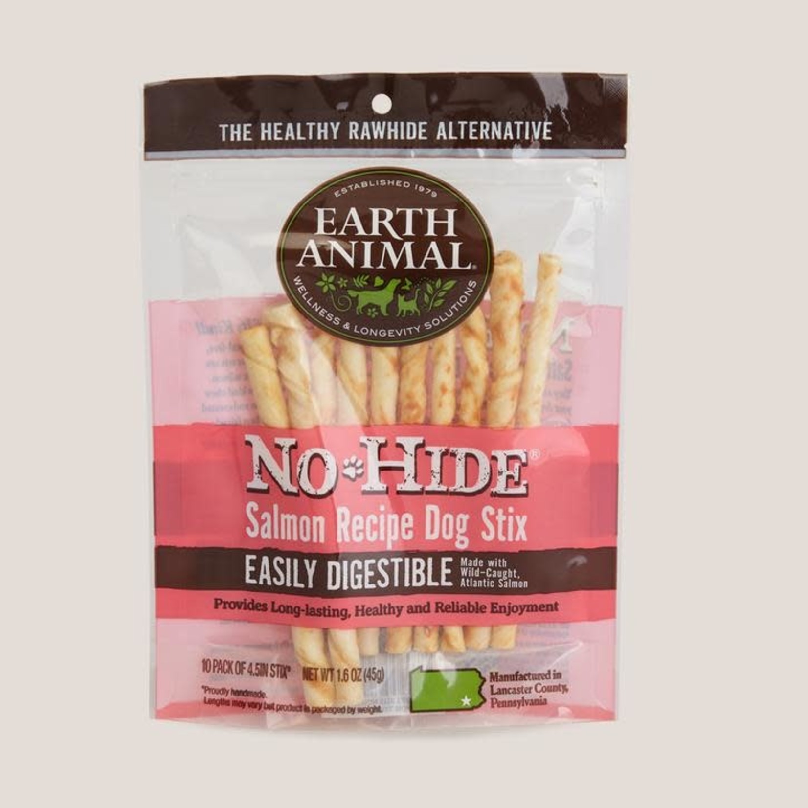 Earth Animal Earth Animal Dog No Hide Salmon Stix 10 PACK