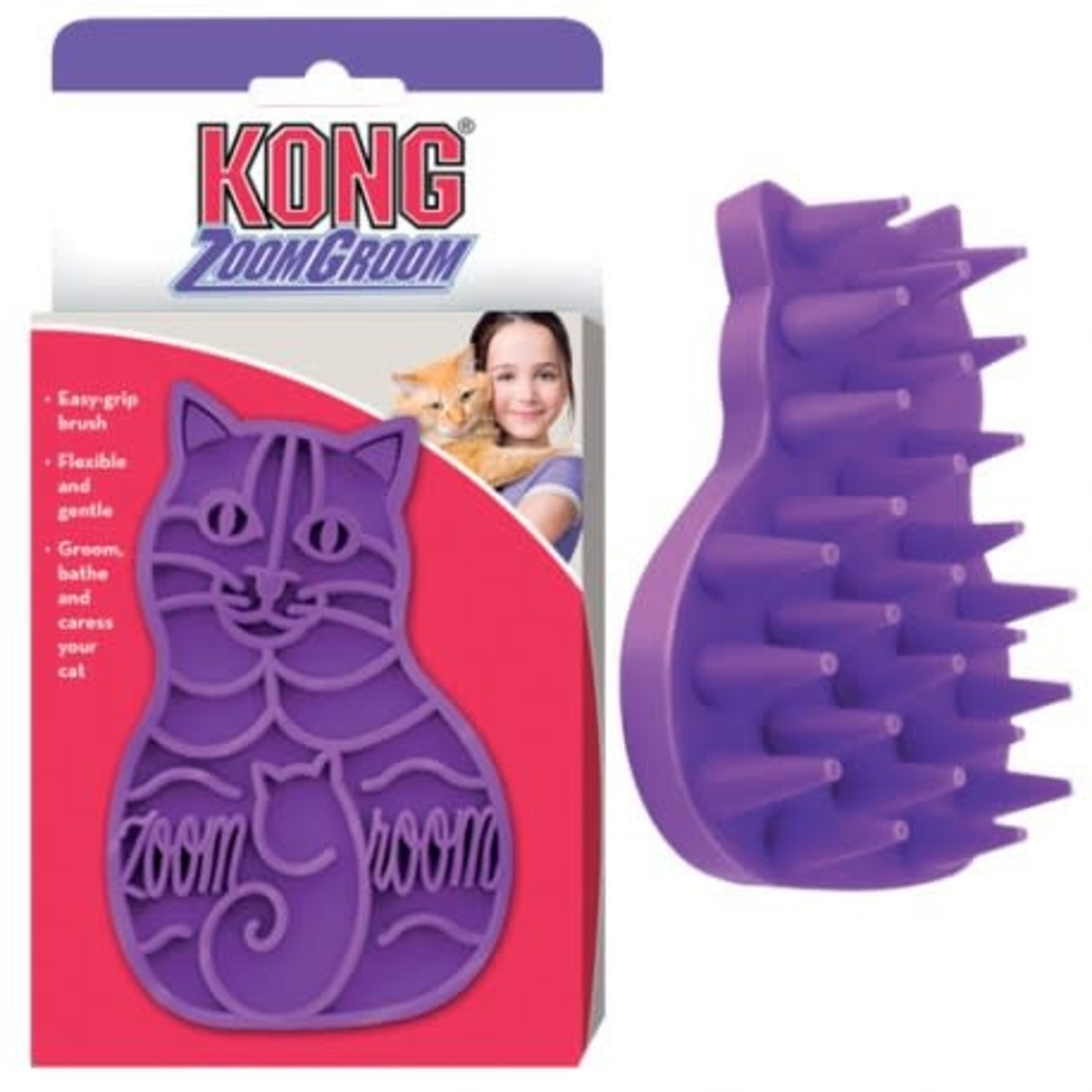 Kong Company Zoom Groom Cat Purple