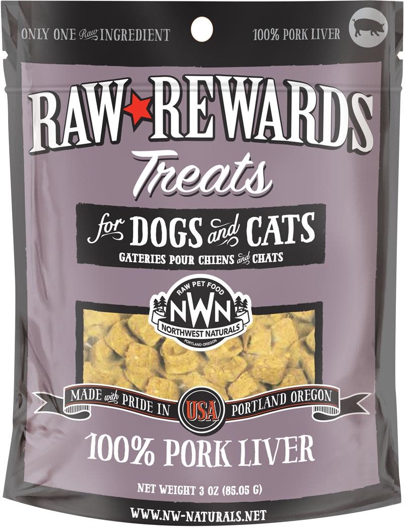NWN FD Raw Rewards Pork Liver Treat 3 OZ Ruff Haus Pets