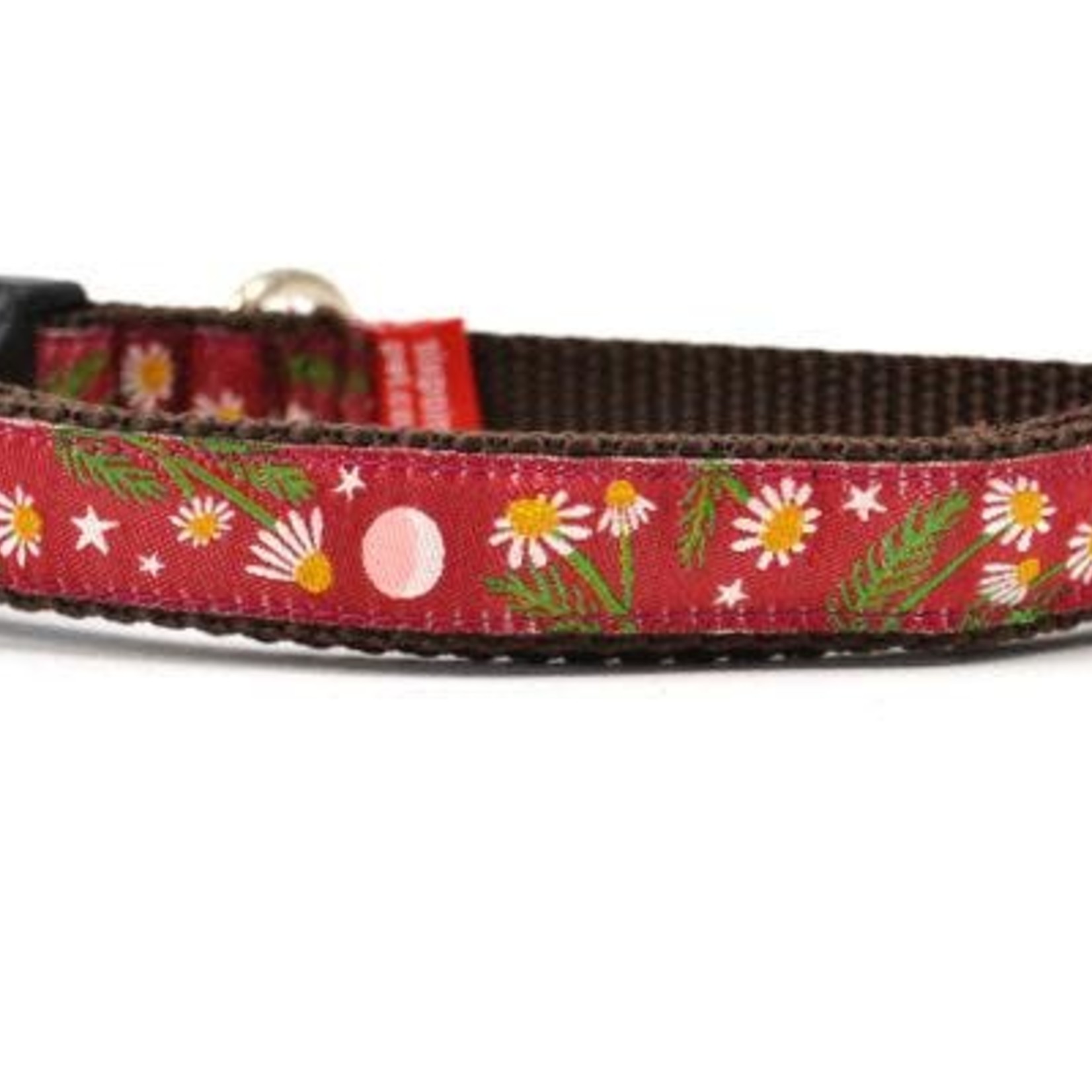 Six Point Pet Six Point Pet Chamomile Flower Burgundy Collar X-Small