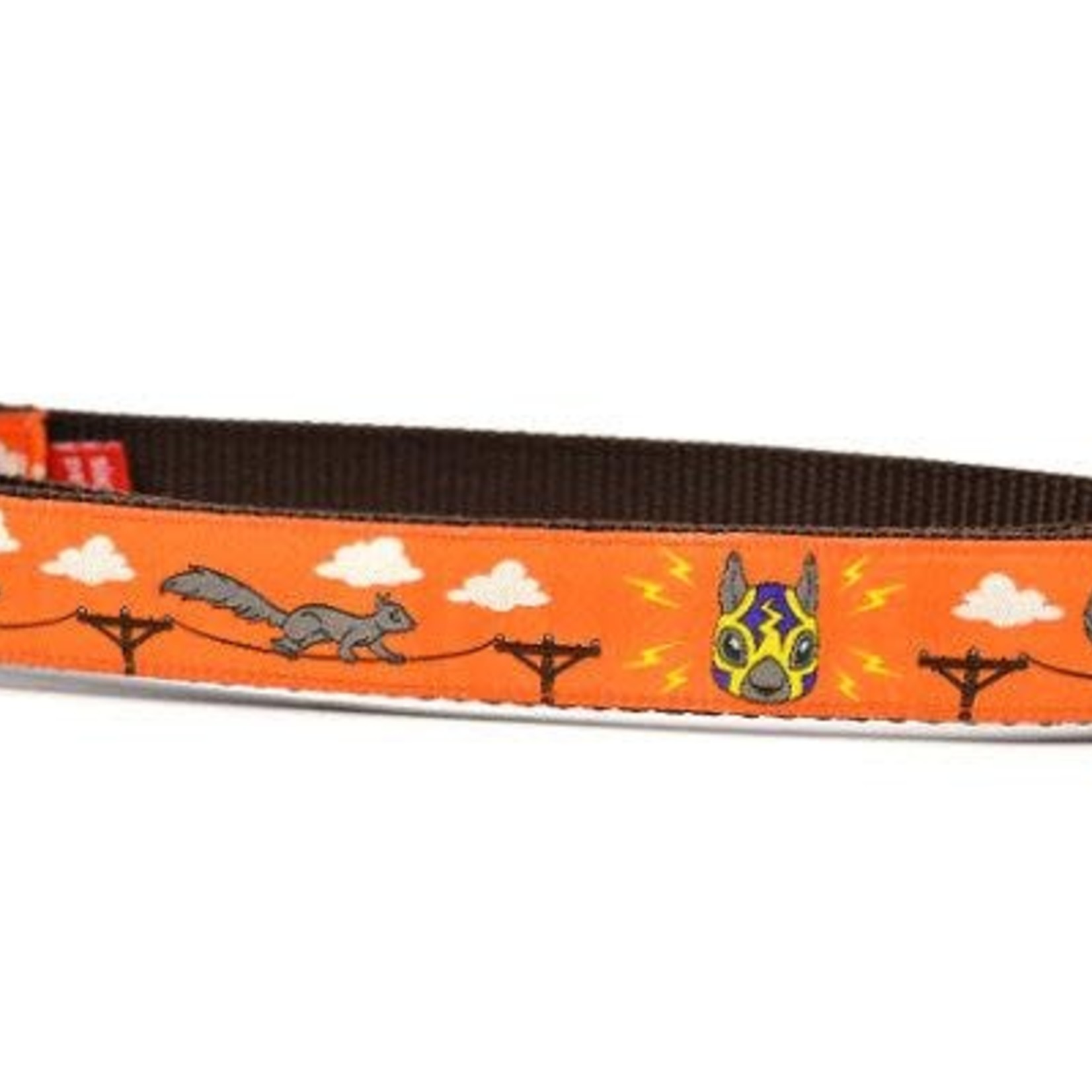 Six Point Pet Six Point Pet Lucha Squirrels Orange Collar Large