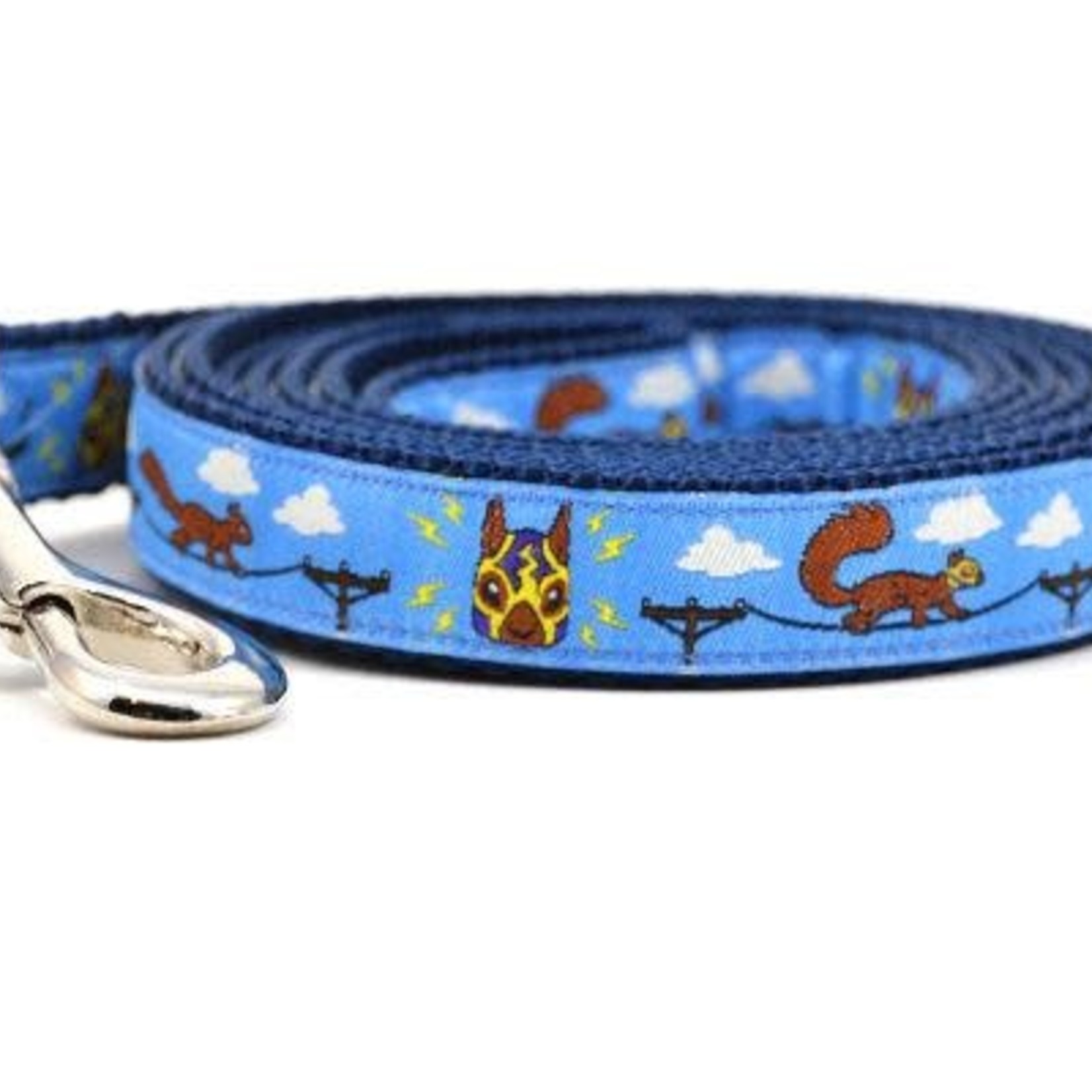 Six Point Pet Six Point Pet Lucha Squirrels Lead Light Blue Small
