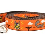 Six Point Pet Six Point Pet Lucha Squirrels Orange Lead Large