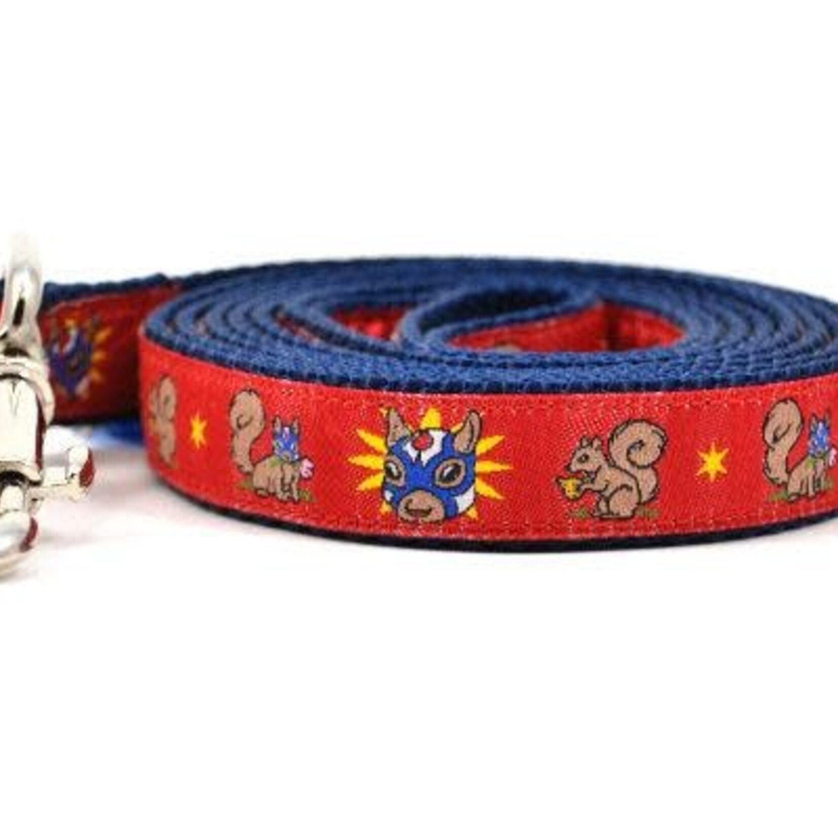 Six Point Pet Six Point Pet Lucha Squirrels Lead Red Small