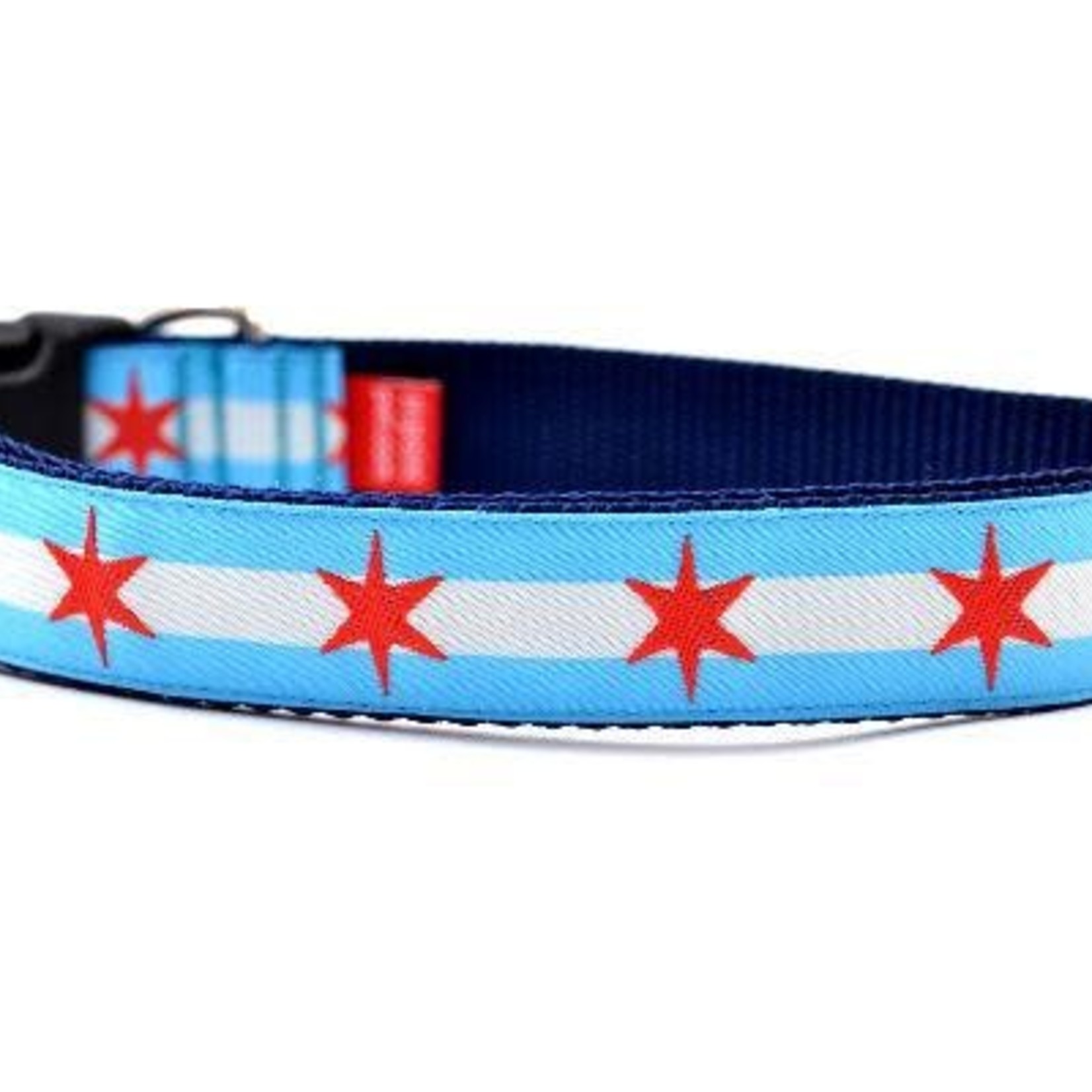 Six Point Pet Six Point Pet Chicago Flag Collar Large