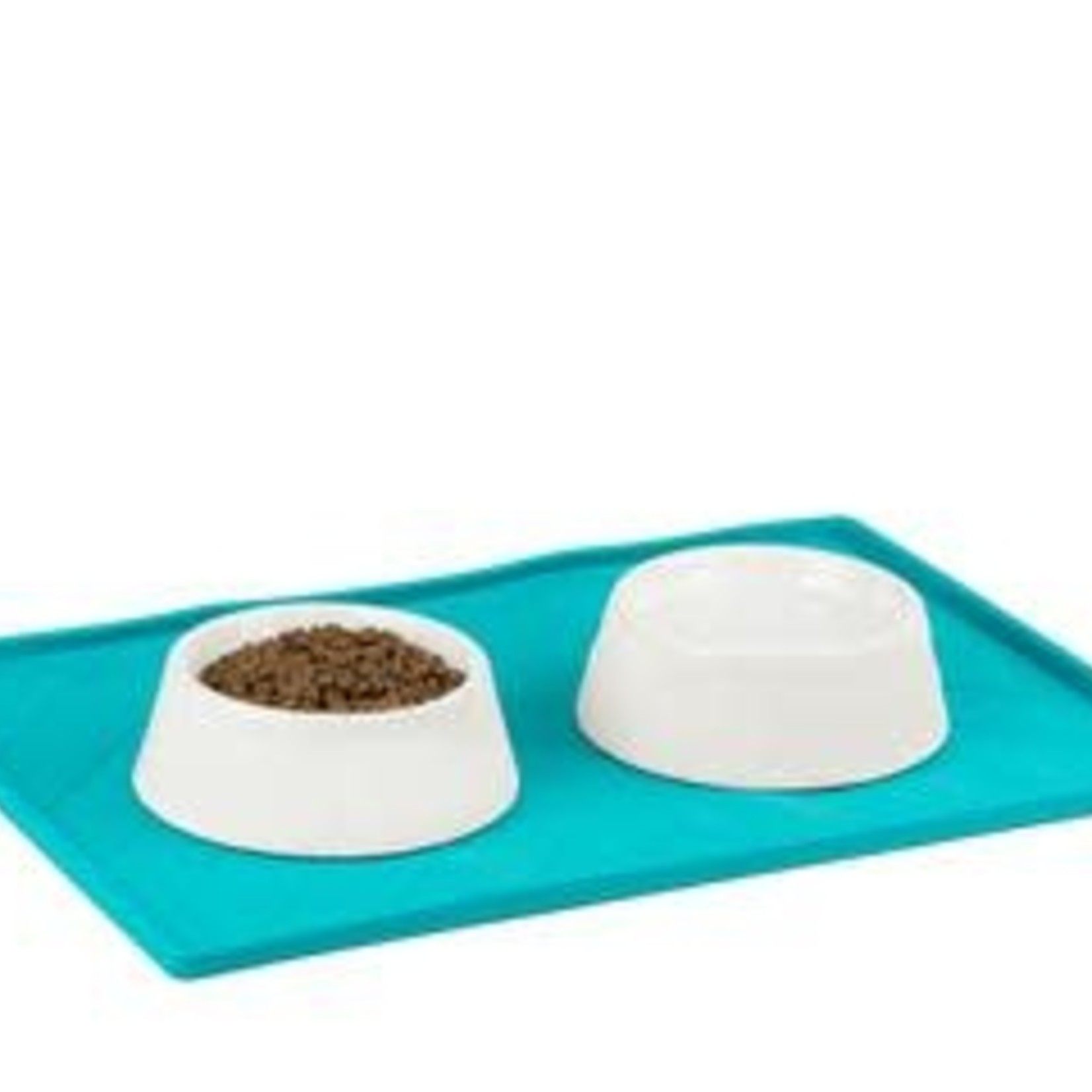 Pet Bowls and Silicone Feeding Mat Set