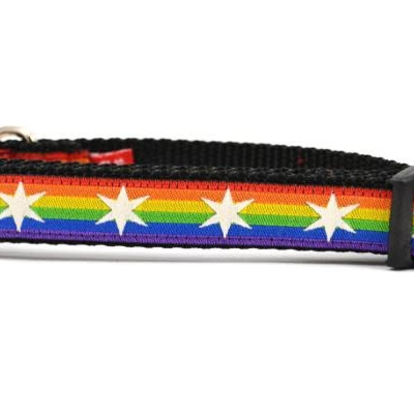 Six Point Pet Six Point Pet Chicago Flag Rainbow Pride Collar Small