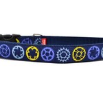 Six Point Pet Six Point Pet Bicycle Sprocket Collar Navy Small