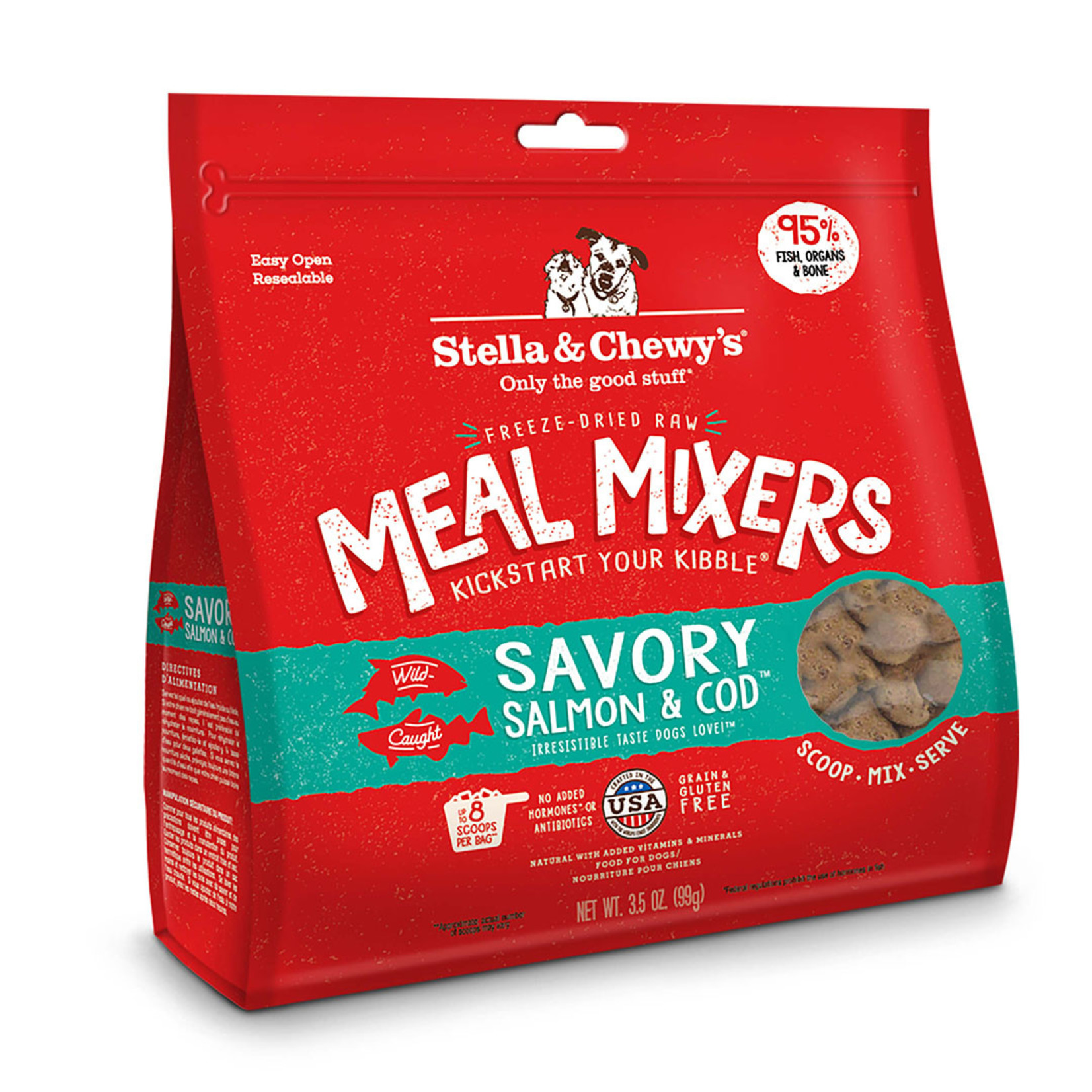 Stella & Chewy's Stella Freeze-Dried Dog Meal Mixers Salmon & Cod 3.5 OZ